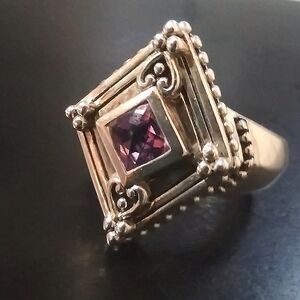 Elyse Ryan Sterling Silver Amethyst Ring